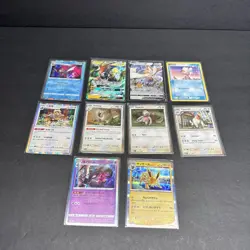 Pokemon Mixed Card Lot Of 10 English, Japanese, And Chinese, Holo And Rare Cards - Image 1