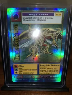 Digimon Card Game HerculesKabuterimon ST-33 Holo Foil Bandai 1999 LP TCG - Image 2