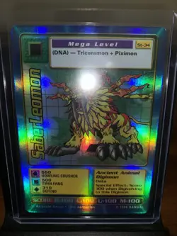 Bandai Digimon CCG SaberLeomon ST-34 Holo Foil Card 1999 - Image 1