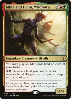 Mina and Denn, Wildborn Rare Commander: Zendikar Rising Magic: The Gathering NM - Image 1