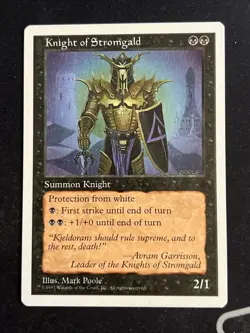 1x Knight of Stromgald Core Set 5th Edition LP MTG Magic the Gathering x1 MKE - Image 1