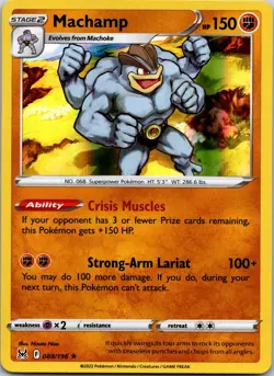 Machamp #088/196 Swsh11 Lost Origin Holo Rare Pokemon TCG NM - Image 1