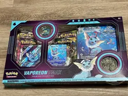 Pokemon Vaporeon VMAX Premium Collection Box – Vaporeon V & VMAX Promo – Sealed - Image 1