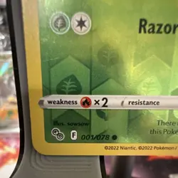 Pokemon Bulbasaur Pokemon GO 001/078 Reverse Holo 70 HP Common Basic English - Image 5