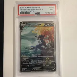 Pokemon Hisuian Samurott V Full Art Holo PSA 9 GG51/GG70 Crown Zenith 2023 - Image 1