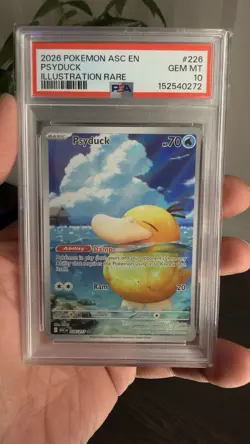 2026 POKEMON ASC EN-ASCENDED HEROES ILLUSTRATION RARE #226 PSYDUCK PSA 10 - Image 1