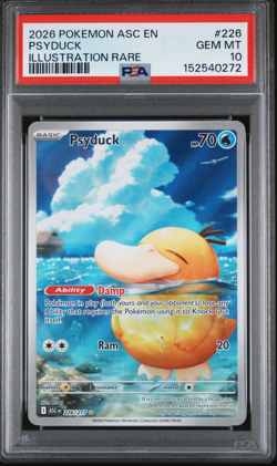 2026 POKEMON ASC EN-ASCENDED HEROES ILLUSTRATION RARE #226 PSYDUCK PSA 10 - Image 3