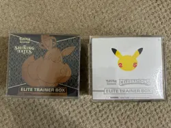 Pokemon Celebrations & Shining Fates Elite Trainer Box ETB Bundle Sealed - Image 1