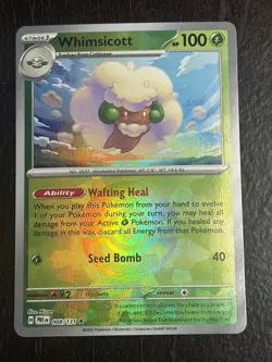 Whimsicott 008/131 Master Ball Pattern Prismatic Evolutions Pokemon NM - Image 1
