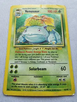 Venusaur Holo BASE SET Holographic Rare WOTC 1999 015/102 POKEMON TCG 1999 - Image 3