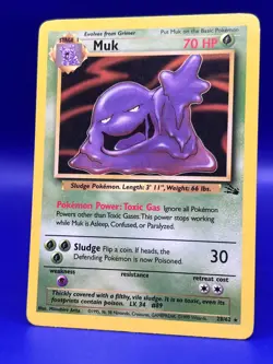 Pokemon Card Non-Holo Rare Fossil Muk 28/62 LP+ - Image 2