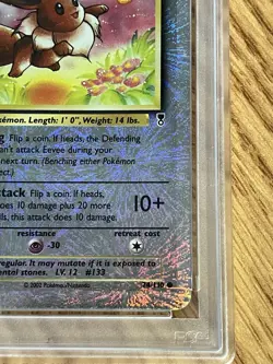 2002 Pokemon Legendary Collection Reverse Foil Eevee #74 PSA 5 - Image 5