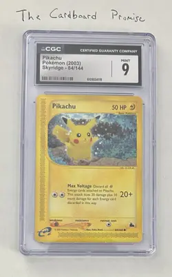 2003 Pokemon Skyridge Pikachu #84/144 - Non-Holo e-Reader - CGC 9 MINT - Image 1
