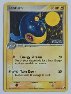 Pokemon EX Unseen Forces Stamped Uncommon 40/115 Vintage Reverse Holo Lanturn - Image 1