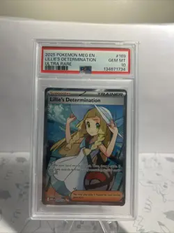 2025 Pokemon Mega Evolution Lillie's Determination Ultra Rare #169/132 PSA 10 - Image 1