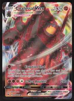 Coalossal VMAX 099/185 Holo VMAX Rare Vivid Voltage Pokemon Near Mint - Image 1