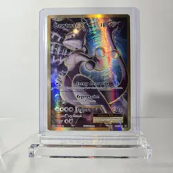 MEWTWO EX 103 FULL ART RARE XY EVOLUTIONS 2016 POKEMON + FREE DISPLAY STAND - Image 2