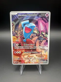 Team Rocket's Wobbuffet 203 Sv: Scarlet & Violet Promo Holo Pokemon TCG NM - Image 1