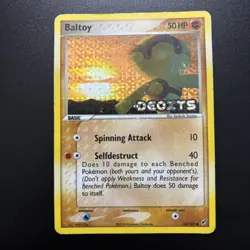 Pokemon TCG- Baltoy- 53/107- Reverse Holo Rare Stamped- EX Deoxys- HP - Image 1
