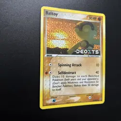Pokemon TCG- Baltoy- 53/107- Reverse Holo Rare Stamped- EX Deoxys- HP - Image 2