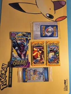 Pokemon Ancient Origins Sleeved + FlashFire, Marill Extras Sealed New - Image 1