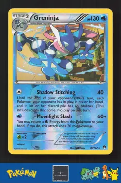 2015 Pokemon XY BREAKpoint 40/122 Greninja Reverse - Image 1