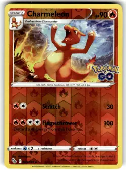 Charmeleon Uncommon Reverse Holo 2022 Pokemon GO 009/078 NM - Image 1