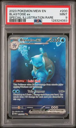 Pokemon 151 Blastoise Ex 200/165 Special Illustration Rare PSA 9 MEW EN 2023 - Image 1