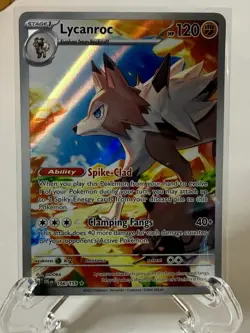 Pokemon TCG Lycanroc Full Art Holo 166/159 Journey Together NM - Image 1