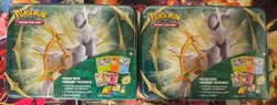 Lot Of-2 Sealed Pokemon TCG Arceus Collector’s Chest Lunchbox Tin Spring 2022 - Image 1