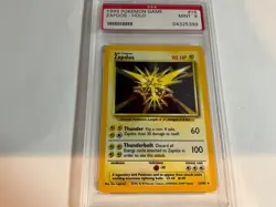 1999 Pokemon Game Zapdos - Holo #16 PSA 9 MINT - Image 1