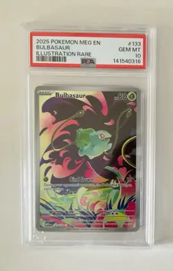 GEM MT PSA 10 Bulbasaur 133/132 | ME1: Mega Evolution | Pokemon 2025 | - Image 1