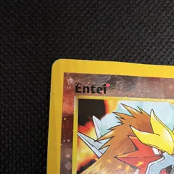 Entei Pokemon Card 34/53 Wotc Promo Reverse Holo Basic *Damaged & Curved* - Image 4
