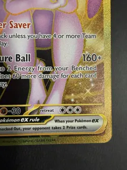 Pokemon Mewtwo EX TCG Hyper Rare Card Team Rockets 240/182 Destined Rivals - Image 5