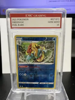 DREDNAW 2021 HOLO FOIL #027/072 RARE Pokemon Card GRADED 10 TCG CCG - Image 1