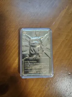 Pikachu Pokemon Card 23k Gold Plated Limited Edition Burger King 1999 Nintendo - Image 1