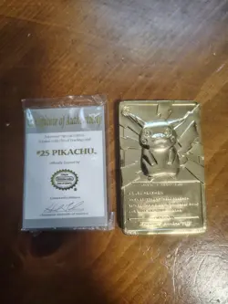 Pikachu Pokemon Card 23k Gold Plated Limited Edition Burger King 1999 Nintendo - Image 4