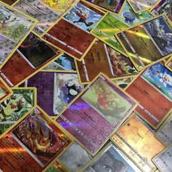 Pokemon Card Lot 100 OFFICIAL Cards + Double Rare EX/GX/V - Holos/Rares Included - Image 2