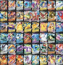 Pokemon Card Lot 100 OFFICIAL Cards + Double Rare EX/GX/V - Holos/Rares Included - Image 3