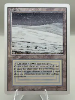 MTG Tundra Revised Edition Dual Land Rare White Blue Reserve List Jesper Myrfors - Image 1