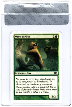 MTG Spanish 2006 8th Edition Grizzly Bear #256 Test Print ERROR MAGIC 12% Offset - Image 2