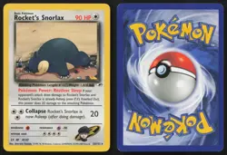 Rocket's Snorlax 33/132 Unlimited Rare Gym Heroes Pokemon English HP - Image 3