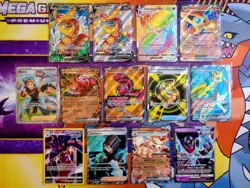 Pokemon TCG: Mixed 13 Card Binder Collection IR SR TG Promo Full Art Holo - Image 1