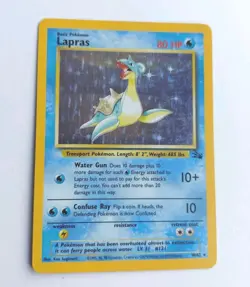 Pokemon Lapras 10/62 Holo Rare 1999 Played BP - Image 1