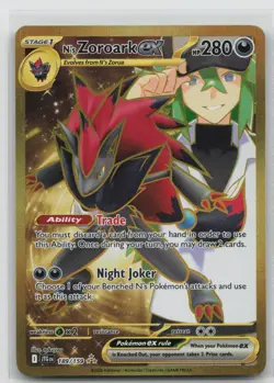 N's Zoroark ex 189/159 Hyper Rare Journey Together Pokemon Near Mint - Image 1