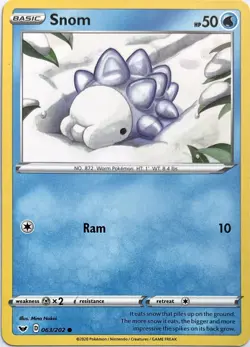 Snom 063/202 Common Sword & Shield Pokemon Near Mint - Image 1