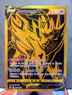 Pokemon TCG: Zamazenta V #SWSH077 Black Star Promo Full Art Gold - Image 1