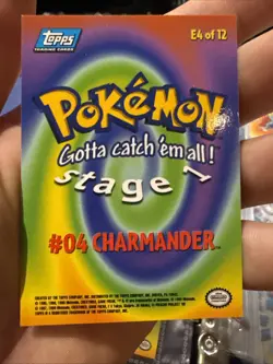 #04 Charmander - Pokemon Topps 1999 E4 of 12 Non-Holo Nm - Image 2