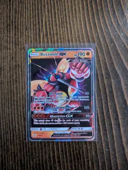 2017 Pokemon Sun & Moon Ultra Beast Buzzwole GX SM69 Promo. Very Rare. Nm+ - Image 1