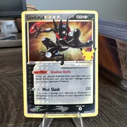 Pokemon Greninja Gold Star Celebrations Black Star Promo SWSH144 - Image 1